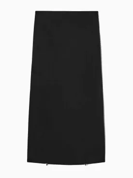 Adjustable-slit midi skirt