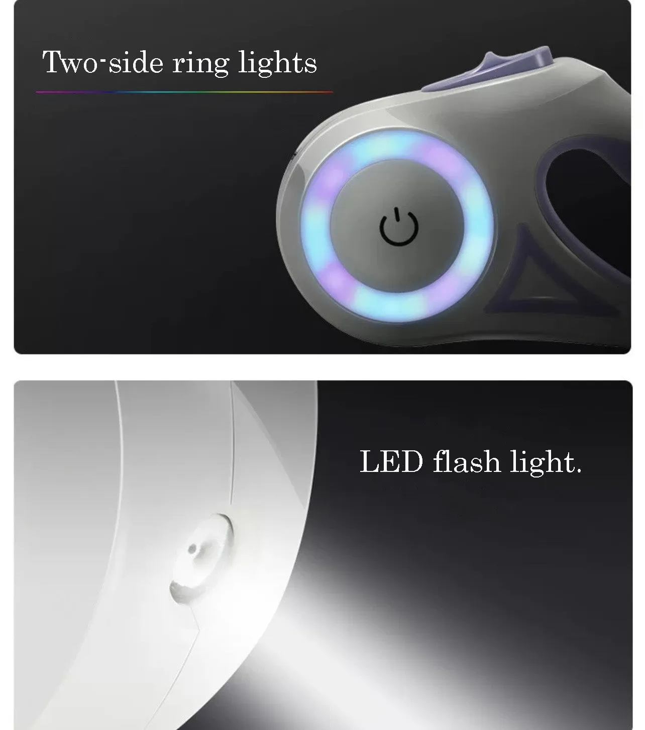 LED Light Retractable Dog Leash, 2 colors