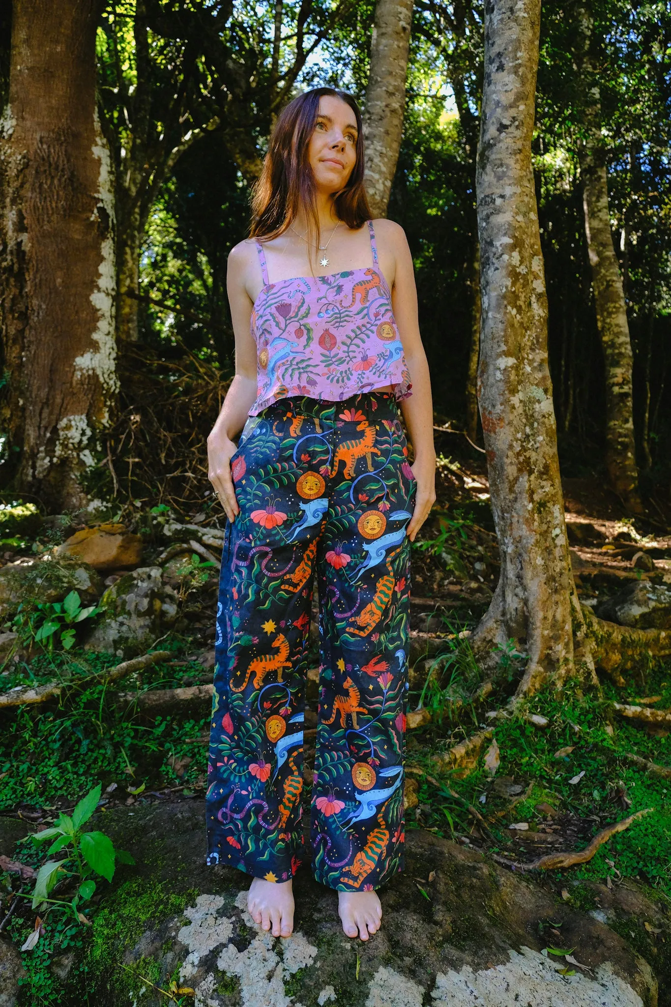 Linen Wide Leg - Winter Mythic - Midnight