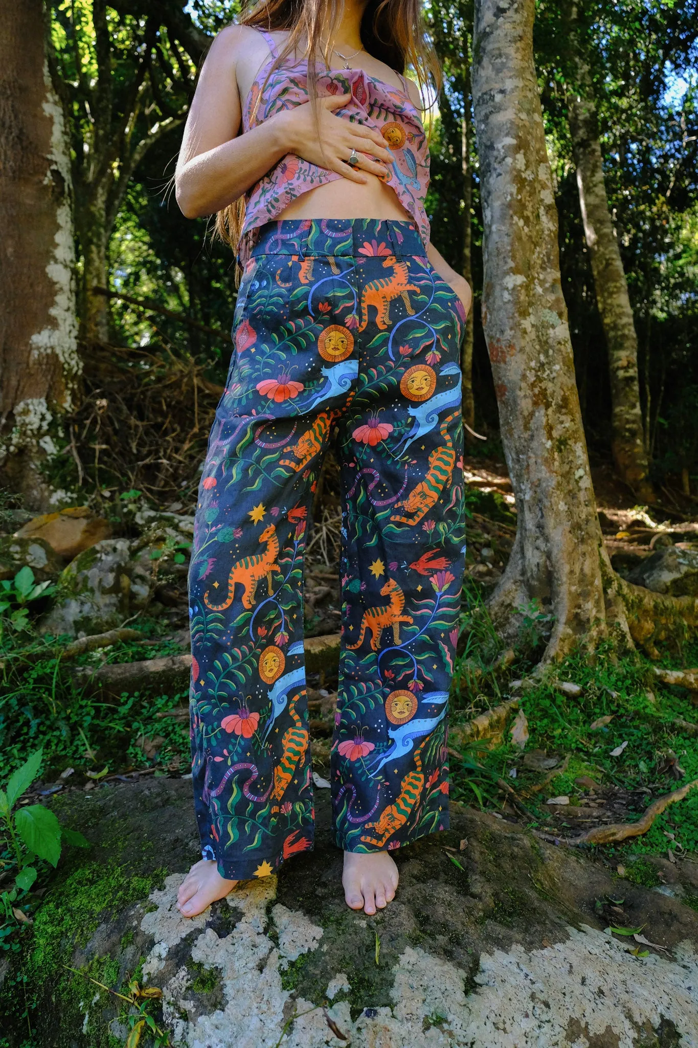 Linen Wide Leg - Winter Mythic - Midnight
