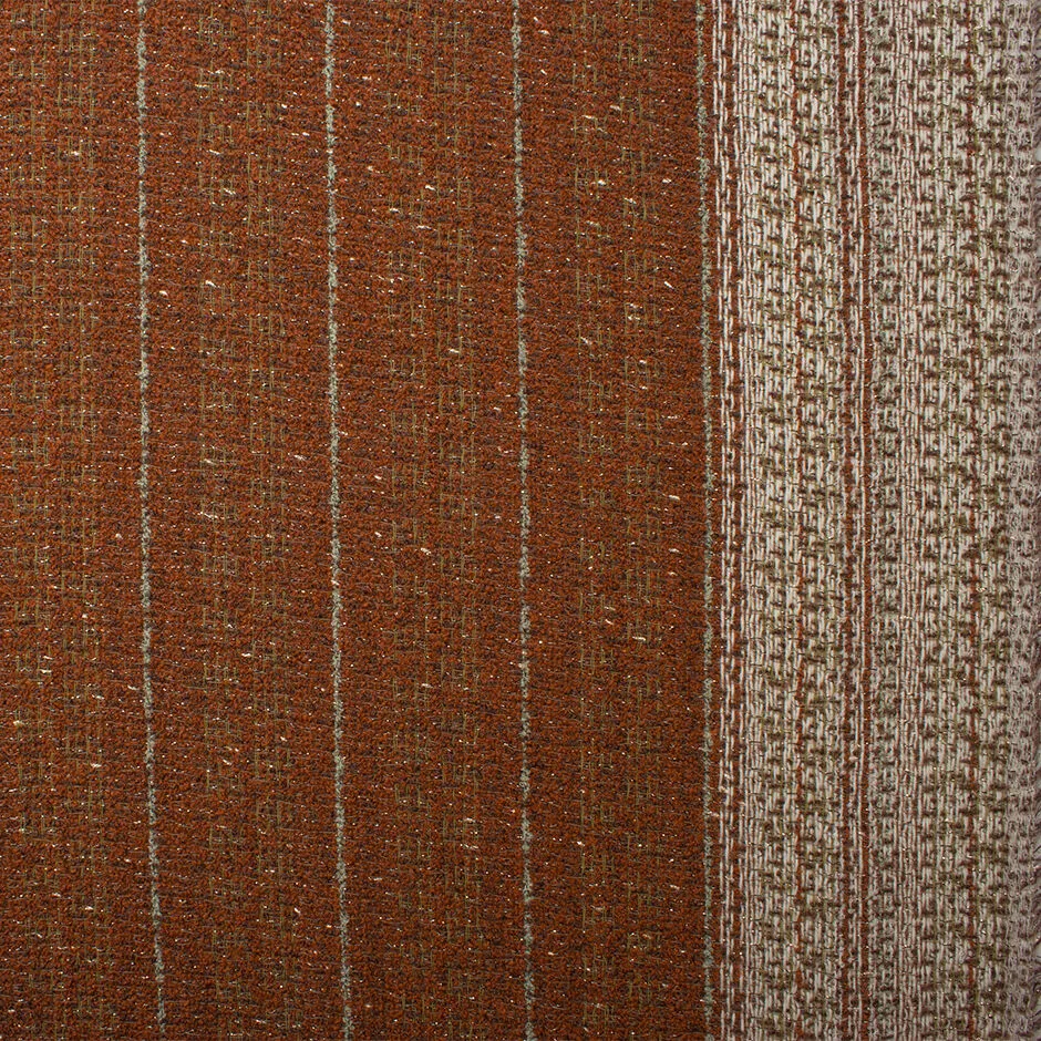Rusty Brown Metallic Wool Bouclé