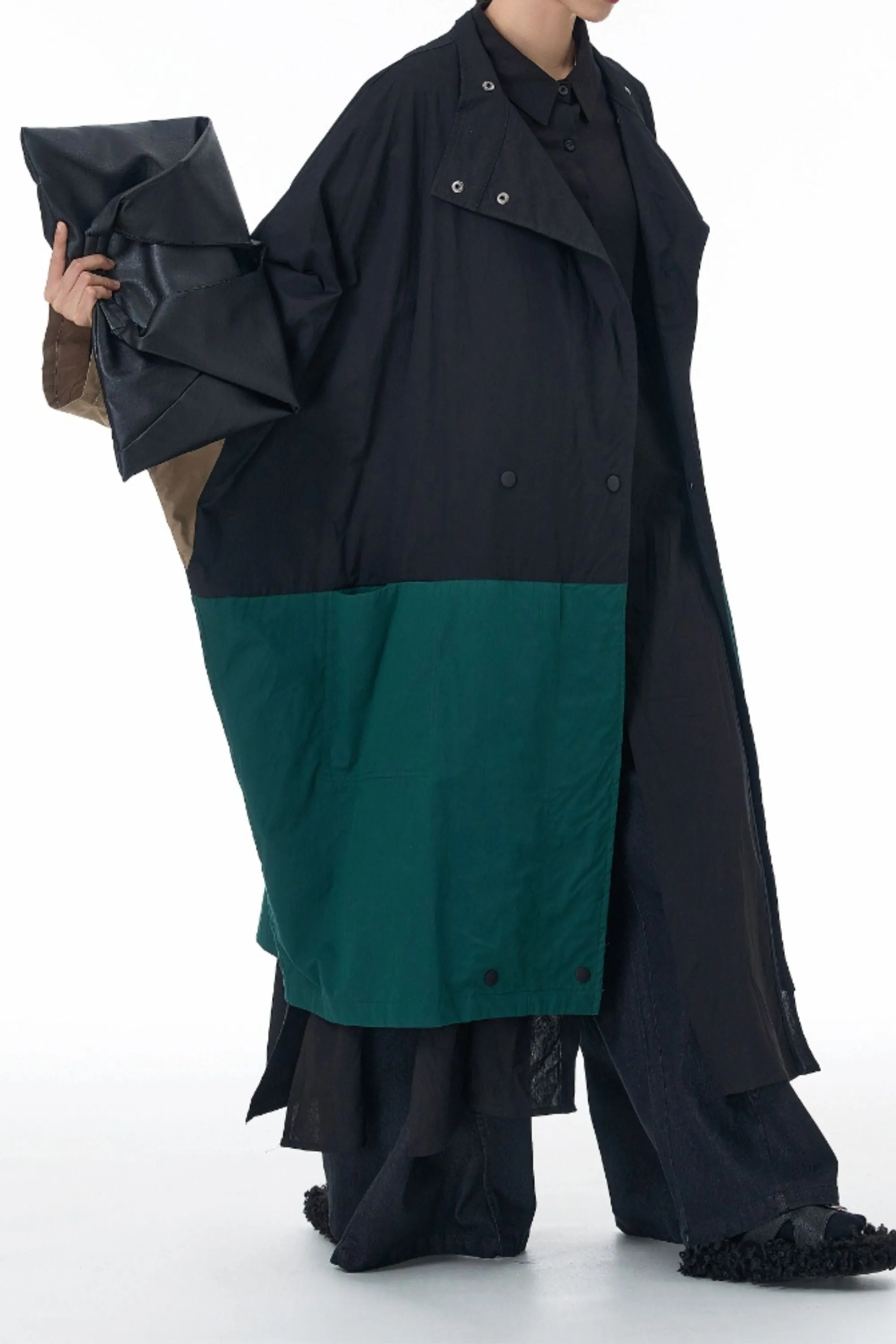 The Snap Block Oversized Trench Coat