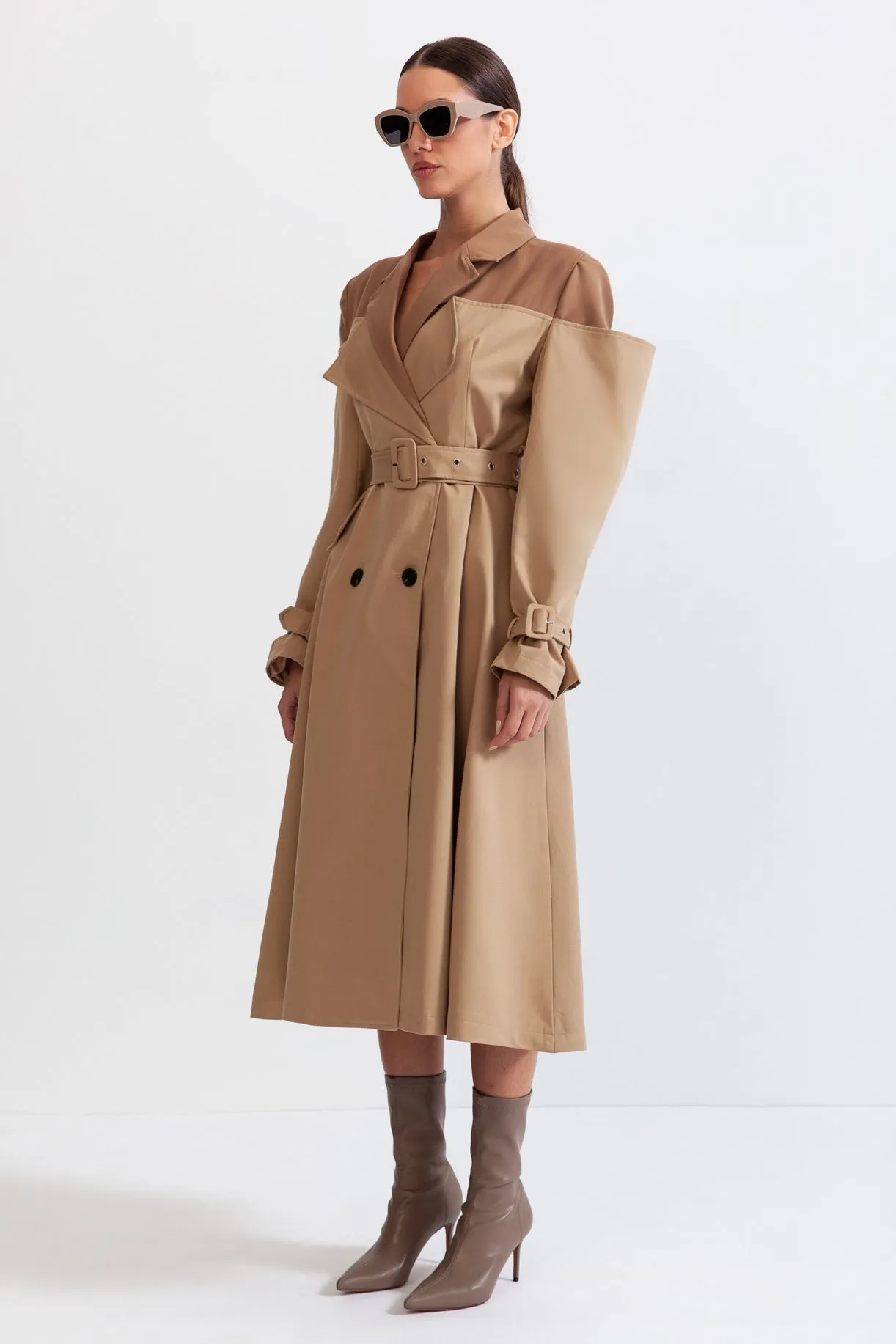 Trench-Coat Double Combiné - Nude